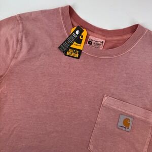 Carhartt Mens Relaxed Fit Pocket T-Shirt Rose Pink Garment Dyed Size M New